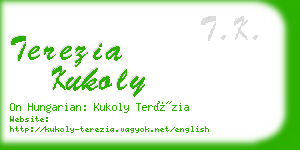 terezia kukoly business card